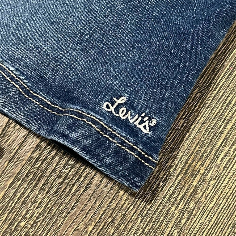 Levi's Youth Girls Denim Skirtall Button Front A-Line Skirt V-Neck Blue Size 10 - Picture 2 of 6
